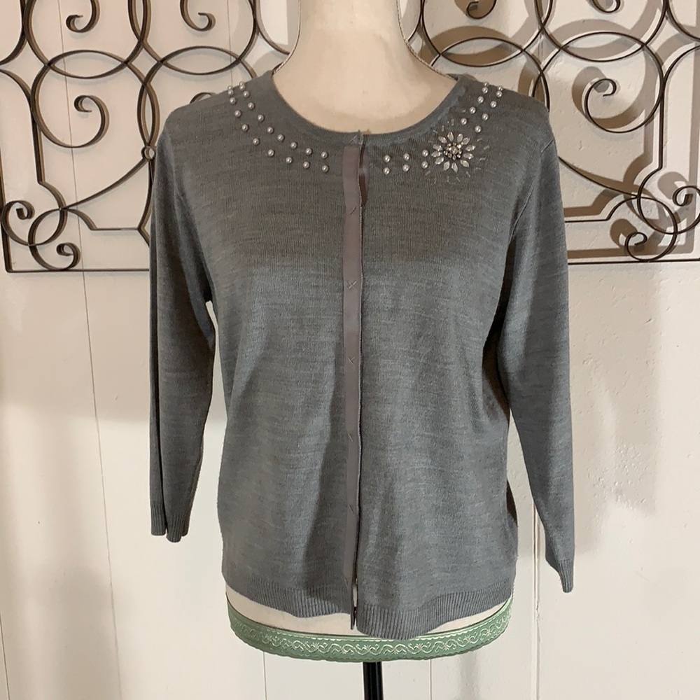I.E. Embellished cardigan sweater
